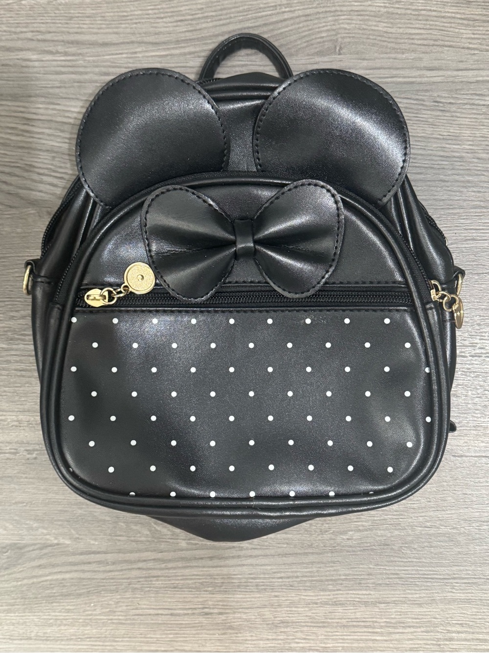 Black Disney mini mouse Polka Dot Bow Accent Women’s Backpack